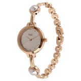 Titan Women's Watch Raga Collection Analog, Grey Dial Rose Gold Stainless Strap, 2576WM01