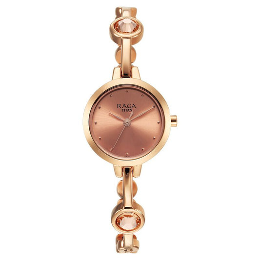Titan, Women, Analog, Watch, Gold Dial, Stainless steel Strap, 2576WM02