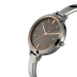 Titan Women's Watch Raga Collection Analog, Black Dial Grey Stainless Strap,2578QM02