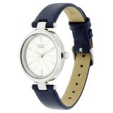 Titan Women's Watch Raga Collection Analog, Silver Dial Blue Leather Strap, 2579SL01