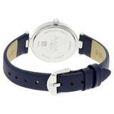 Titan Women's Watch Raga Collection Analog, Silver Dial Blue Leather Strap, 2579SL01
