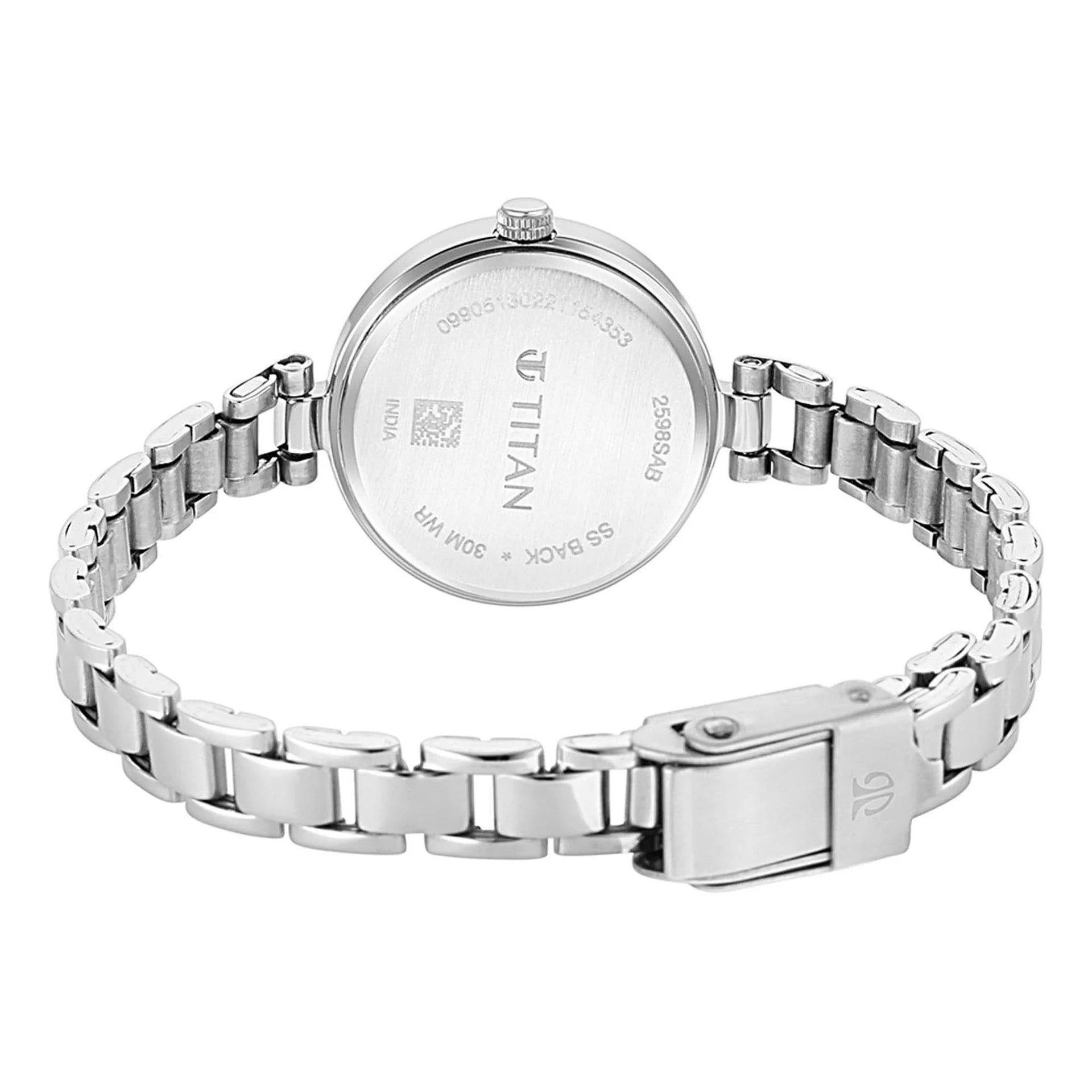 Titan Lagan Women's Watch Analog Pink Dial With Stainless Steel  Strap 2598SM06