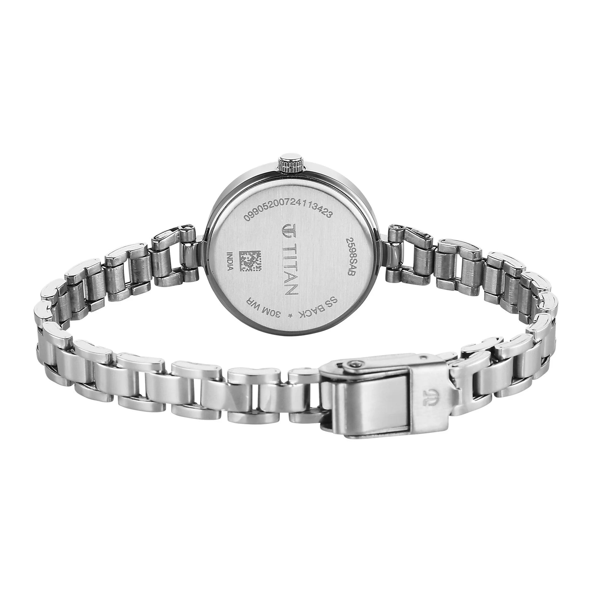 Titan Women's Watch Analog Silver Dial with Silver Stainless Steel Band, 2598SM07