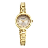 Titan Women's Watch Analog Beige Dial with Gold Stainless Steel Band, 2598YM05