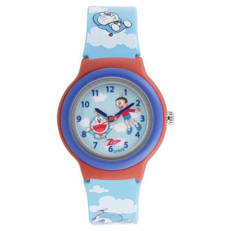 Zoop By Titan Kid's Doraemon Watch Analog Blue Dial With Blue PU Strap, 26013PP01