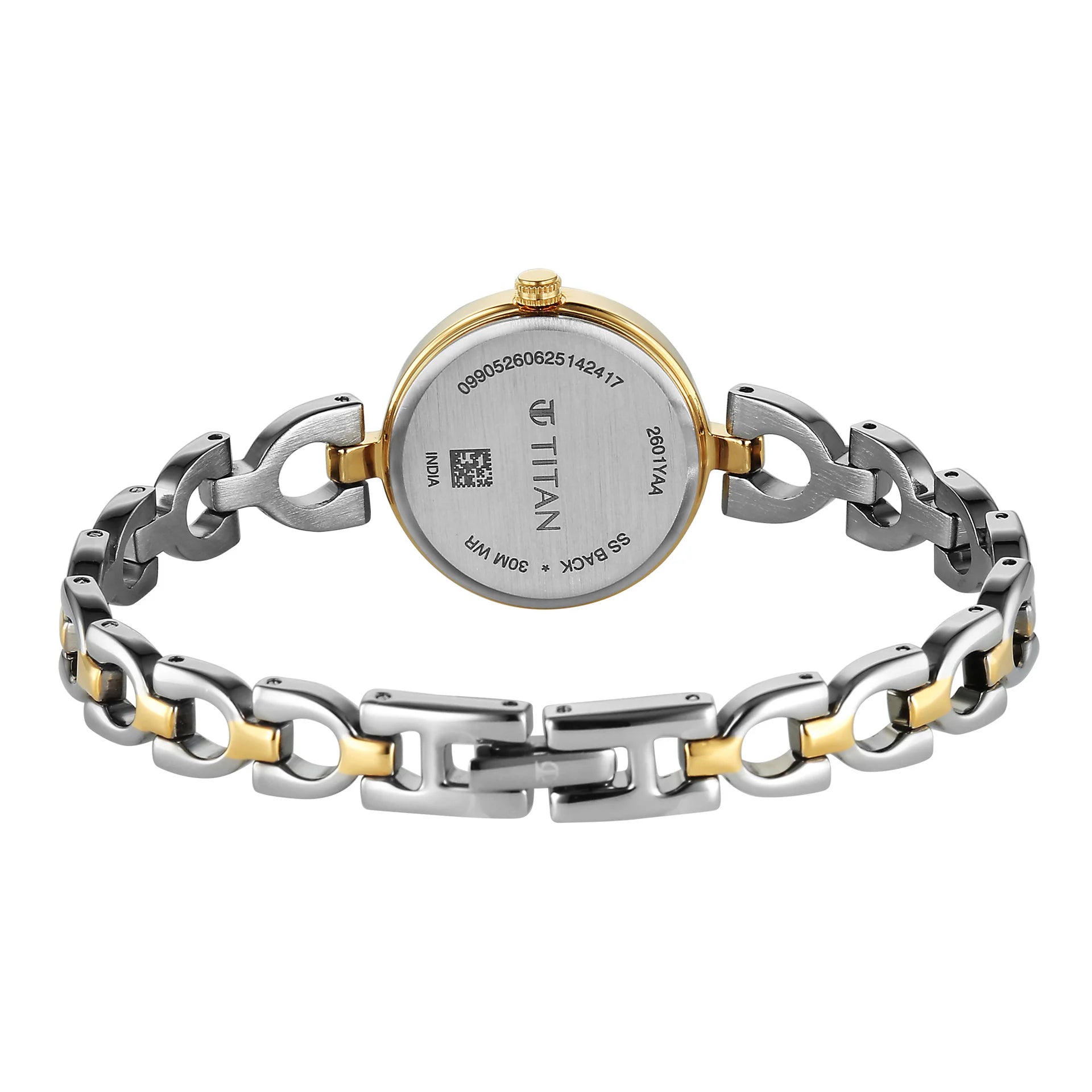 Titan Quartz Analog Women's Watch with Day and Date Display and Mother Pearl Dial with Metal Strap,2601BM01