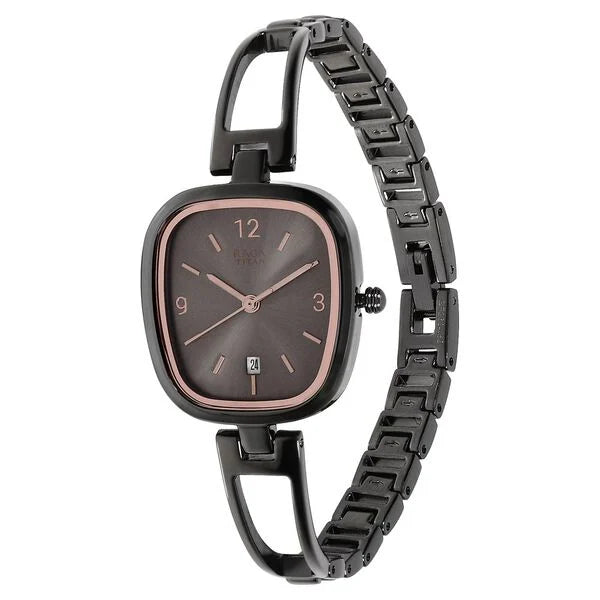 Titan Raga Viva Women's Watch Analog Grey Dial with Grey Stainless Steel Band, 2604QM01