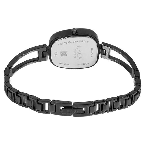 Titan Raga Viva Women's Watch Analog Grey Dial with Grey Stainless Steel Band, 2604QM01