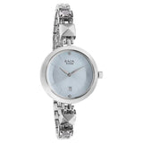 Titan Women's Watch Raga Collection Analog, Sky Blue Dial Silver Stainless Strap, 2606SM01