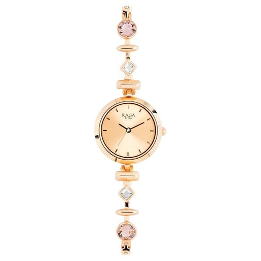 Titan, Women, Analog, Watch, Gold Dial, Stainless steel Strap, 2606WM06