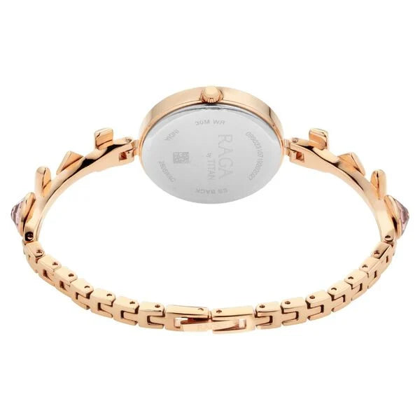 Titan Raga Facets Women's Watch Analog Rose Gold Dial with Stainless Steel Band, 2606WM06