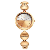 Titan Women's Watch Raga Delight Collection, Silver Dial Rose Gold Stainless Steel  Strap, 2606WM11