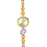 Titan Women's Watch Raga Mother of Pearl Dial Gold Stainless Steel Strap Watch, 2606YM07