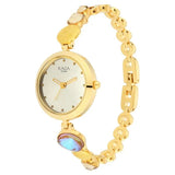 Titan Women's Watch Raga Mother of Pearl Dial Gold Stainless Steel Strap Watch, 2606YM07