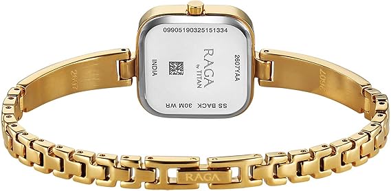 Titan Raga Women's Watch Gold Dial With Gold Metal Strap,2607YM01