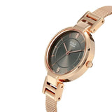 Titan Women's Watch Raga Black Dial Rose Gold Stainless Steel Strap Watch,2608WM02