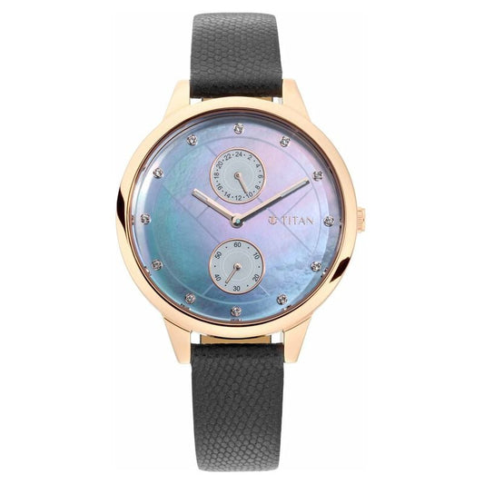 Titan, Women, Analog, Watch, Multicolor Dial, Leather Strap, 2617WL03
