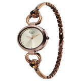 Titan Women's Watch Raga Viva Collection, Champagne Dial Brown Stainless Steel Band, 2621QM02