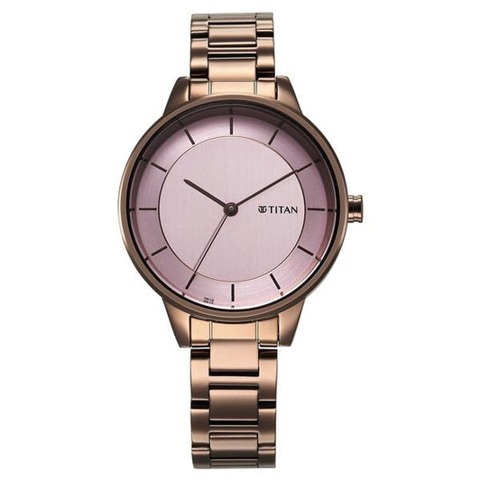 Titan, Women, Analog, Watch, Purple Dial, Stainless steel Strap, 2648QM02
