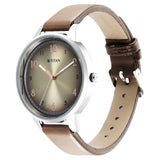 Titan Trendsetters Women's Watch Analog Beige Dial With Black Leather Strap, 2648SL06
