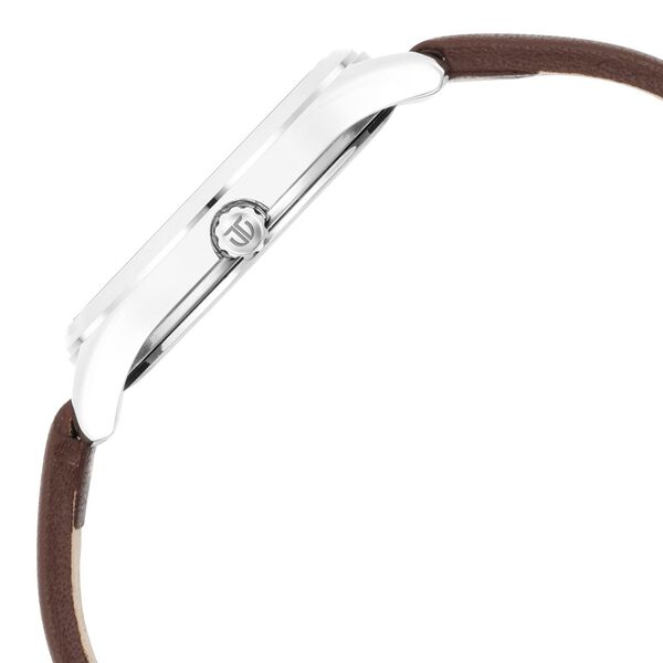 Titan Trendsetters Women's Watch Analog Beige Dial With Black Leather Strap, 2648SL06