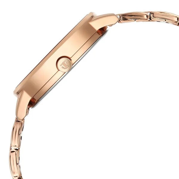Titan Women's Watch Analog Pink Dial with Rose Gold Stainless Steel Band, 2648WM08