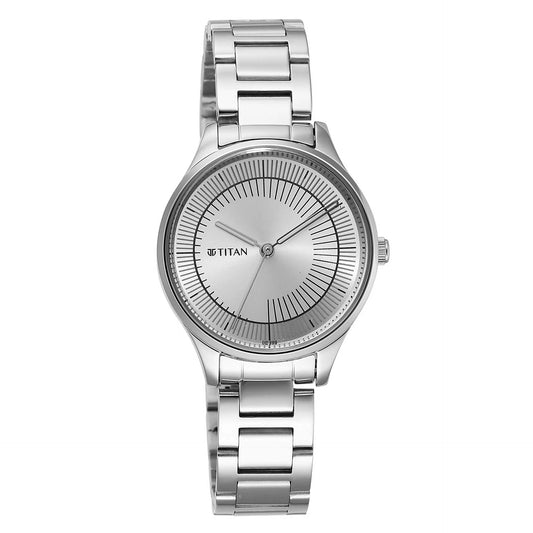 Titan, Men's, Analog Watch, Silver Dial, with Stainless Steel Band, TI-2649SM03