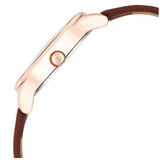 Titan Women's Watch White Dial Brown Leather Strap Watch, 2649WL01 - view 3