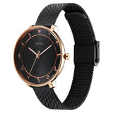 Titan Marhaba Women's Watch Analog Black Dial With Black Mesh Band, 2651KM07