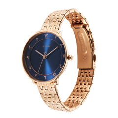 Titan Marhaba Collection Arabic Blue Dial Rose Gold Stainless Steel  Strap Watch for Women - view 3