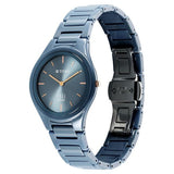 Titan Edge Ceramic Women's Watch Analog Blue Dial with Blue Ceramic Band, 2653QC07