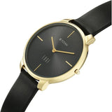 Titan Women's Analog Watch, Black Dial with Leather Strap, 2654QL01
