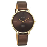 Titan Women's Analog Watch, Brown Dial with Leather Strap, 2654QL02