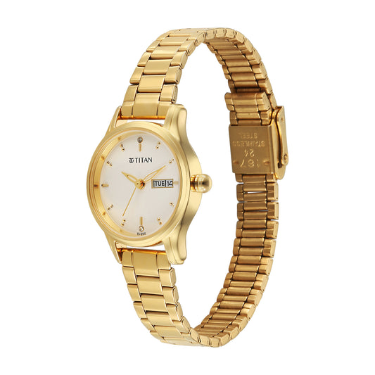 Titan, Men's, Analog Watch, Gold Dial, TI-2656YM02