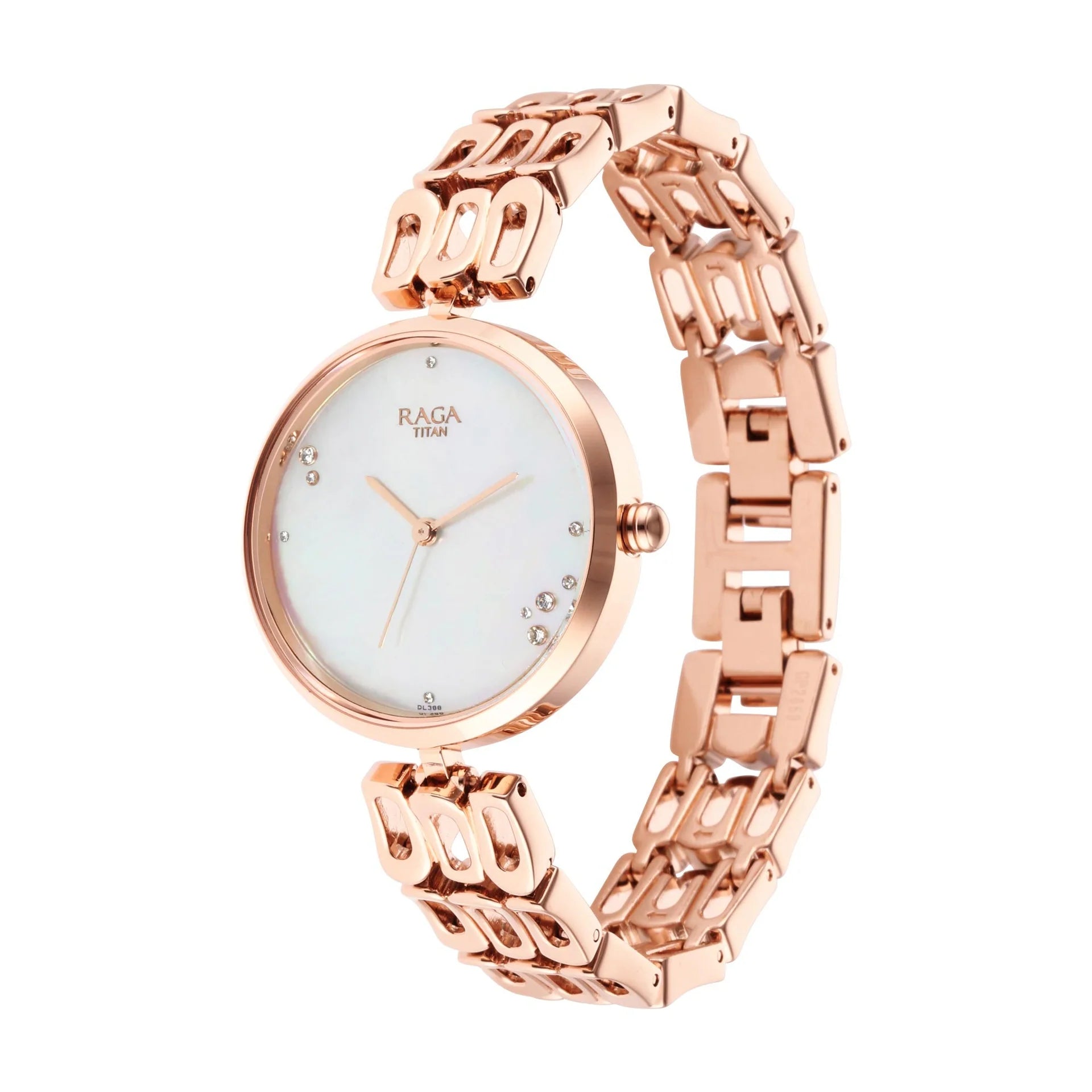Titan Raga Chic Women's Watch Mother Of Pearl Dial With Rose Gold Stainless Steel  Band, 2659WM01