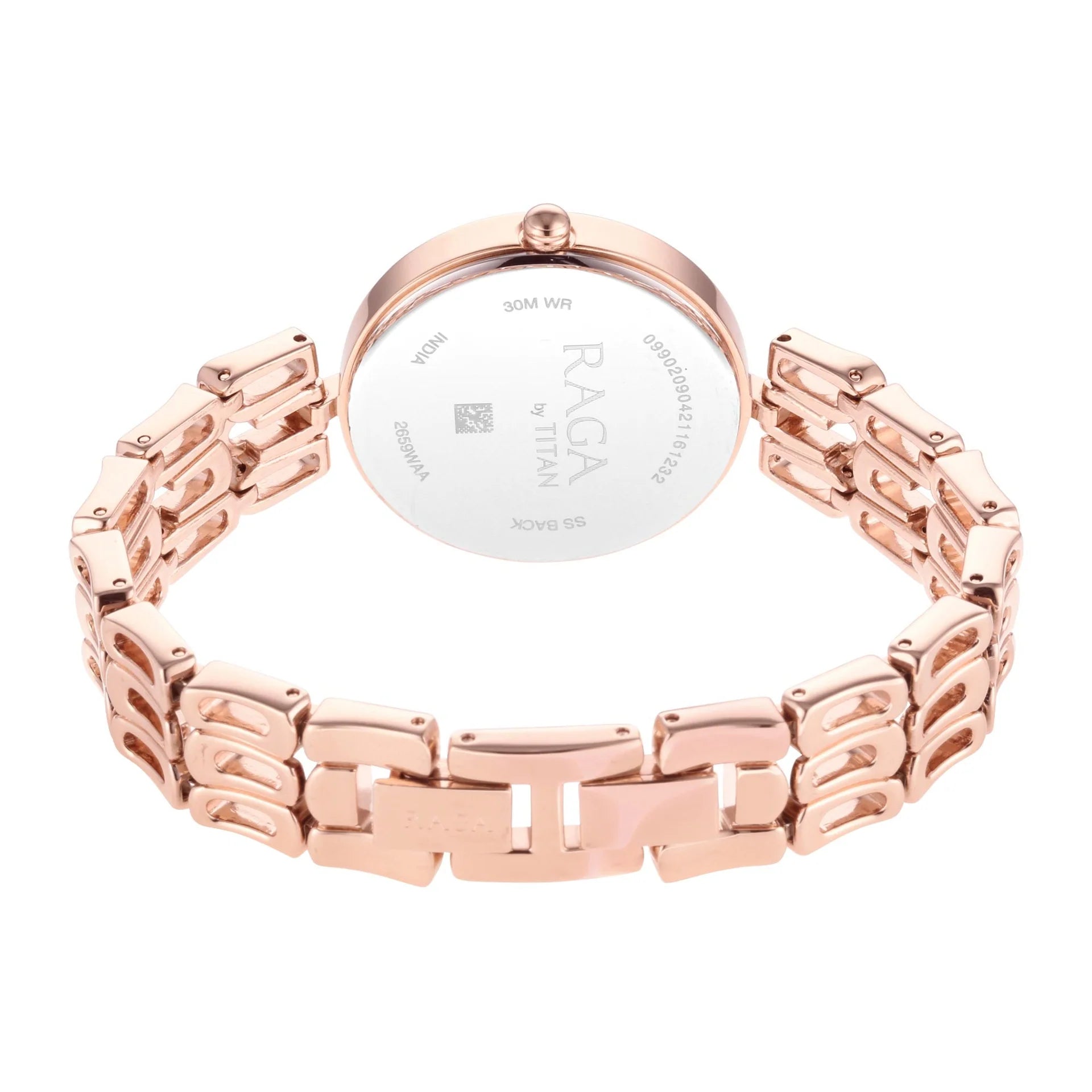 Titan Raga Chic Women's Watch Mother Of Pearl Dial With Rose Gold Stainless Steel  Band, 2659WM01