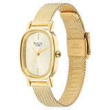 Titan Women's Raga Viva Collection Analog Watch, Champagne Dial & Golden Stainless Steel Strap, 2665YM01