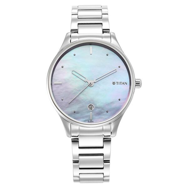 Titan Pastel Dreams Women's Watch Analog Mother of Pearl Dial with Silver Stainless Steel Band, 2670SM11