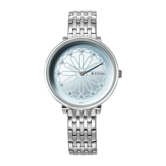 Titan, Women, Analog, Watch, Blue Dial, Stainless steel Strap, 2673SM03