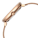 Titan  Stackables Women's  Quartz Analog Watch Rose Gold Dial With Stainless Steel Mesh Band, 2673WM04