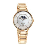 Titan Premium Workwear Women's Watch Analog White Dial With Rose Gold Stainless Steel Band, 2674WM02