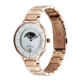 Titan Premium Workwear Women's Watch Analog White Dial With Rose Gold Stainless Steel Band, 2674WM02