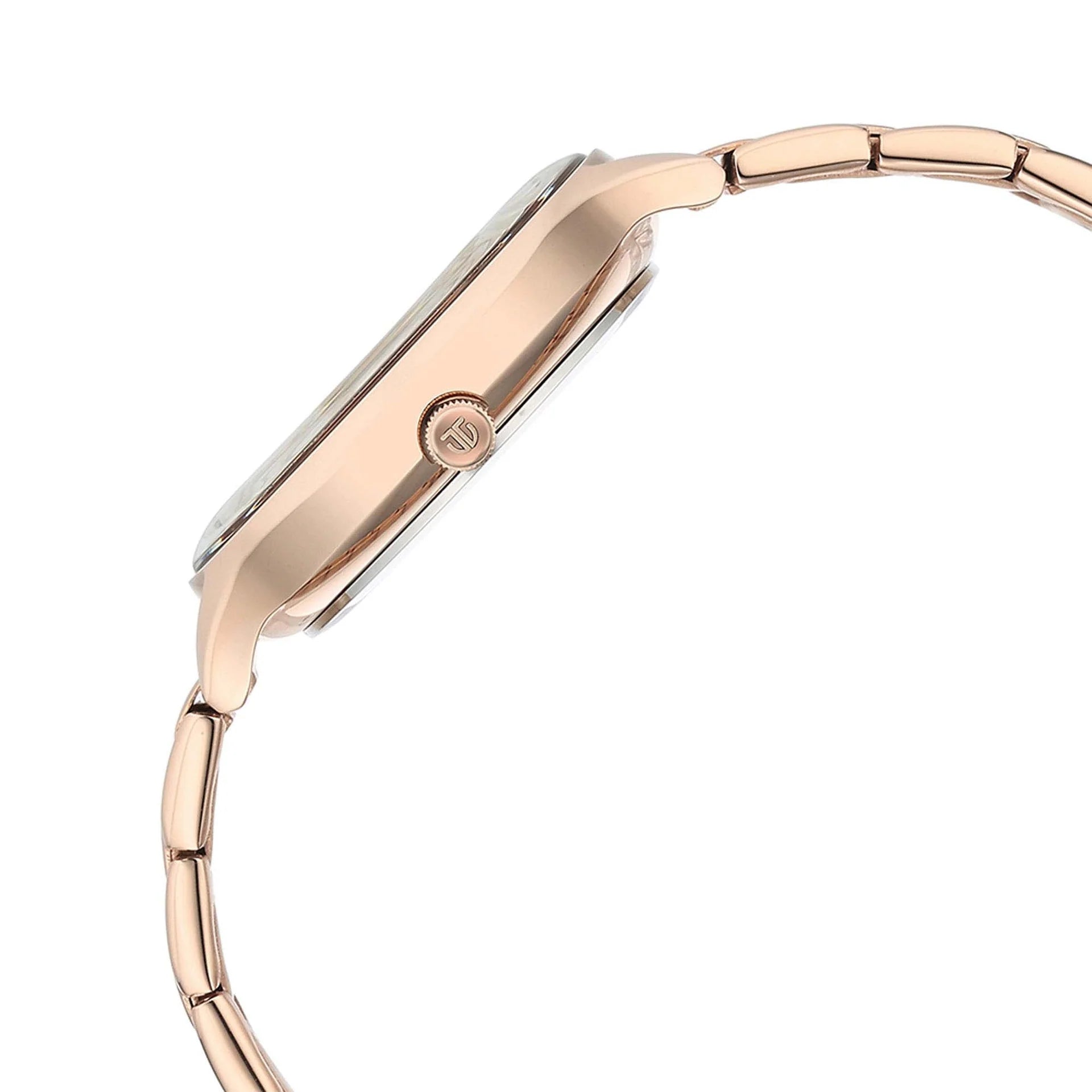 Titan Premium Workwear Women's Watch Analog White Dial With Rose Gold Stainless Steel Band, 2674WM02