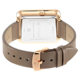 Titan Women's Watch Raga Green Dial Brown Leather Strap Watch, 2676WL01