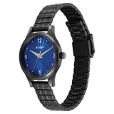 Titan Women's Watch Analog Blue Dial with Black Stainless Steel Band, 2679NM02