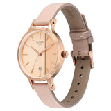 Titan Women's Watch Raga Viva Collection, Rose Gold Dial Beige Leather Strap, 2684WL01