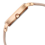 Titan Women's Watch Raga Viva Collection, Rose Gold Dial Beige Leather Strap, 2684WL01