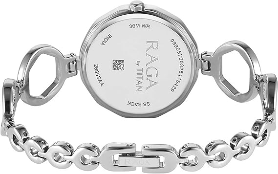 Titan Raga Women's Analog Watch Silver Dial With Silver Metal Strap, 2685SM01