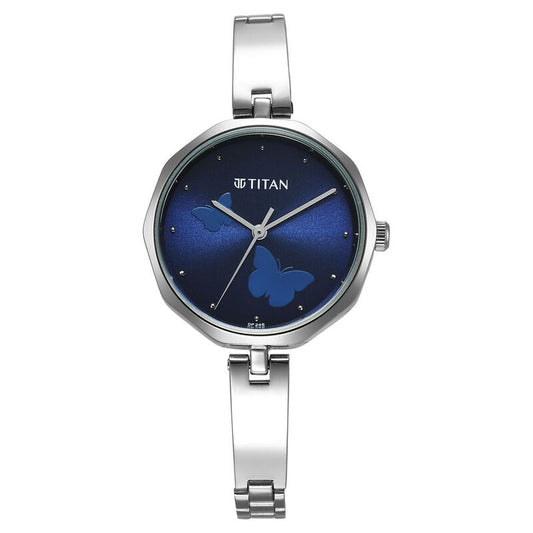 Titan, Women, Analog, Watch, Blue Dial, Stainless steel Strap, 2702SM02