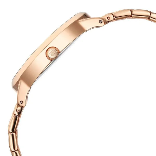Titan Secluded Women's Watch Analog Mother of Pearl Dial with Rose Gold Stainless Steel Band, 2707WM01